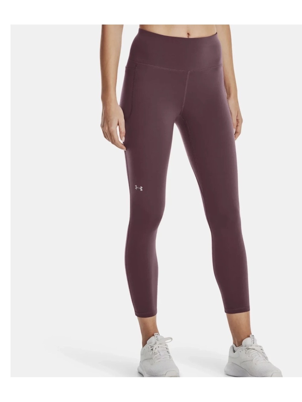 Under Armour Womens UA Motion Ankle Leggings Mauve Purple XS High Rise Pocket